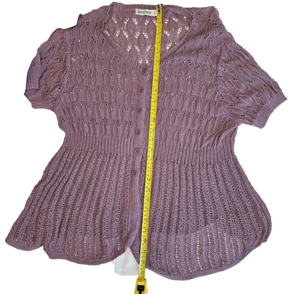 Grace Karin Womens Crochet Cardigan Size‎ XL Boho Cottagecore Romantic Soft Girl
